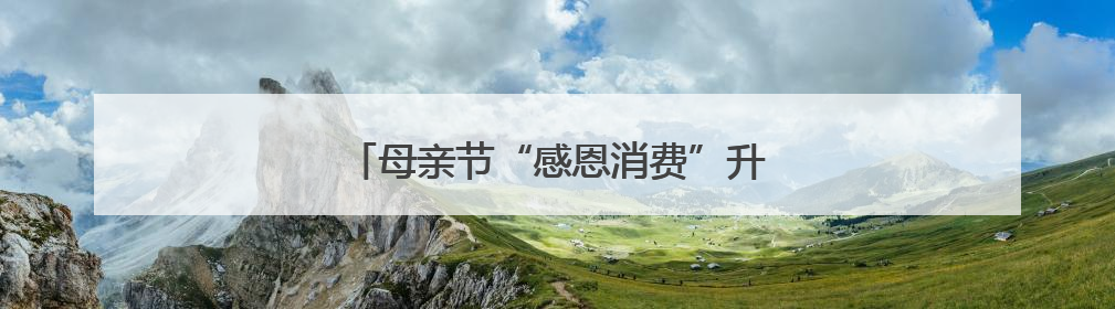 母亲节“感恩消费”升温 催热“孝心经济”