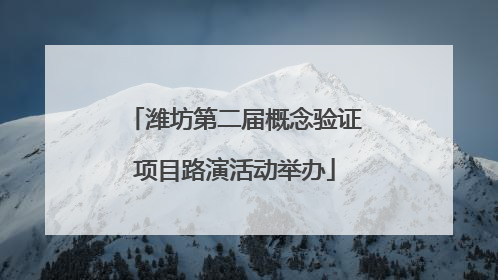 潍坊第二届概念验证项目路演活动举办