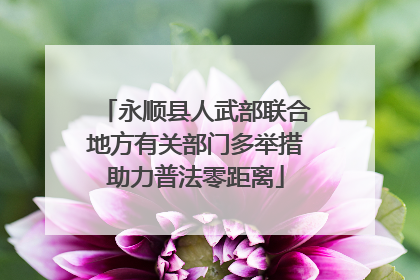 永顺县人武部联合地方有关部门多举措助力普法零距离