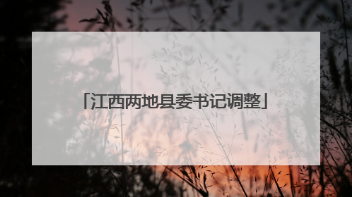 江西两地县委书记调整