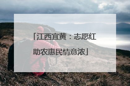 江西宜黄：志愿红助农惠民情意浓