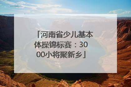 河南省少儿基本体操锦标赛：3000小将聚新乡