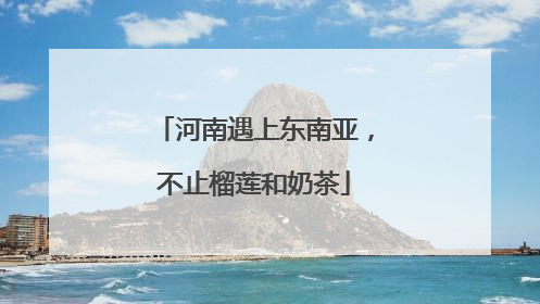 河南遇上东南亚，不止榴莲和奶茶