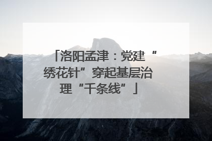 洛阳孟津：党建“绣花针”穿起基层治理“千条线”