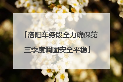 洛阳车务段全力确保第三季度调图安全平稳