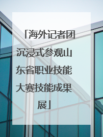 海外记者团沉浸式参观山东省职业技能大赛技能成果展