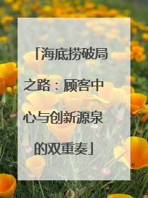 海底捞破局之路：顾客中心与创新源泉的双重奏