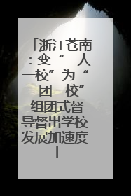 浙江苍南：变“一人一校”为“一团一校” 组团式督导督出学校发展加速度