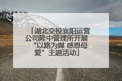湖北交投襄阳运营公司隆中管理所开展“以路为媒 感恩母爱”主题活动