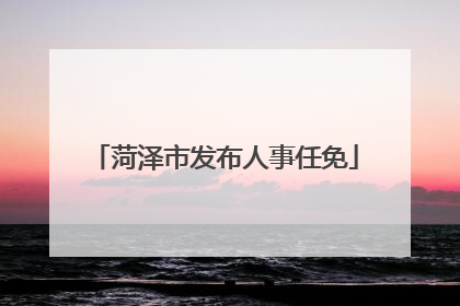 菏泽市发布人事任免