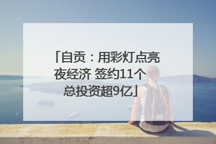 自贡：用彩灯点亮夜经济 签约11个总投资超9亿