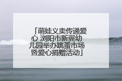 萌娃义卖传递爱心 浏阳市新翼幼儿园举办跳蚤市场暨爱心捐赠活动