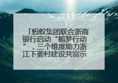 蚂蚁集团联合浙商银行启动“栀梦行动”，三个维度助力浙江下姜村建设共富示范区示范点