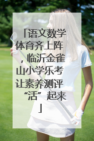 语文数学体育齐上阵，临沂金雀山小学乐考让素养测评“活”起来