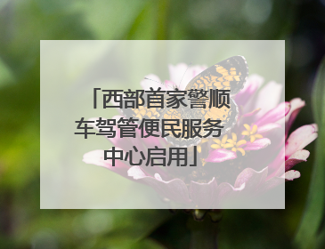 西部首家警顺车驾管便民服务中心启用