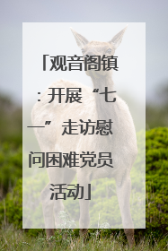 观音阁镇：开展“七一”走访慰问困难党员活动