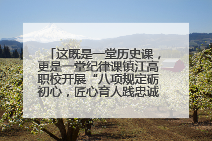 这既是一堂历史课，更是一堂纪律课镇江高职校开展“八项规定砺初心，匠心育人践忠诚”主题党日活动