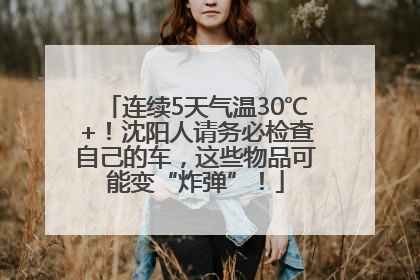 连续5天气温30℃+！沈阳人请务必检查自己的车，这些物品可能变“炸弹”！