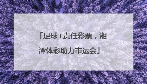 足球+责任彩票，湘潭体彩助力市运会