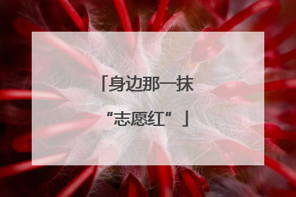 身边那一抹“志愿红”