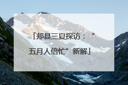 郏县三夏探访：“五月人倍忙”新解