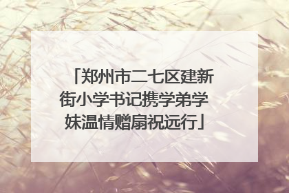 郑州市二七区建新街小学书记携学弟学妹温情赠扇祝远行