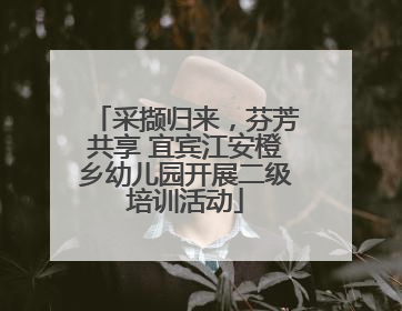 采撷归来，芬芳共享 宜宾江安橙乡幼儿园开展二级培训活动