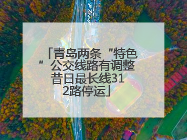 青岛两条“特色”公交线路有调整 昔日最长线312路停运