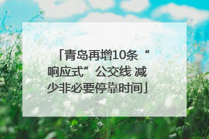青岛再增10条“响应式”公交线 减少非必要停靠时间