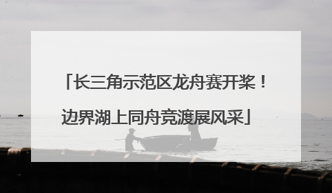长三角示范区龙舟赛开桨！边界湖上同舟竞渡展风采