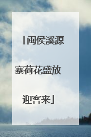 闽侯溪源寨荷花盛放迎客来