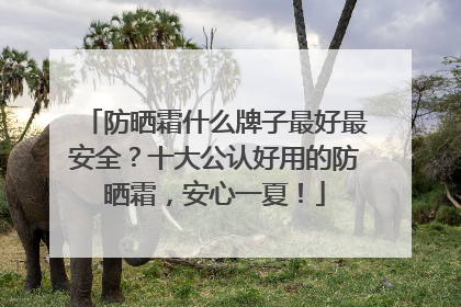 防晒霜什么牌子最好最安全？十大公认好用的防晒霜，安心一夏！