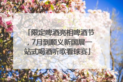 限定啤酒亮相啤酒节，7月到顺义新国展一站式喝酒听歌看球赛