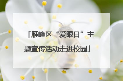 雁峰区“爱眼日”主题宣传活动走进校园