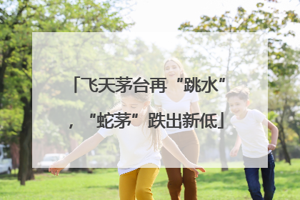 飞天茅台再“跳水”，“蛇茅”跌出新低