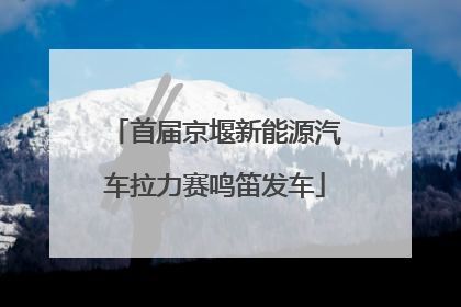 首届京堰新能源汽车拉力赛鸣笛发车