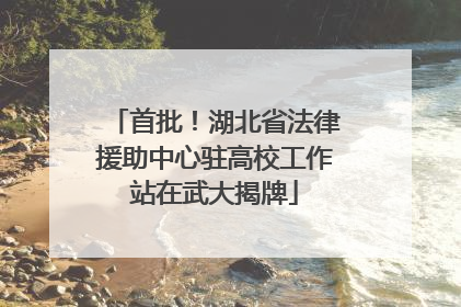 首批！湖北省法律援助中心驻高校工作站在武大揭牌