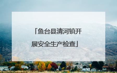 鱼台县清河镇开展安全生产检查