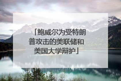 鲍威尔为受特朗普攻击的美联储和美国大学辩护