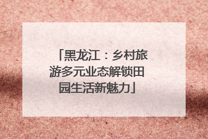 黑龙江：乡村旅游多元业态解锁田园生活新魅力