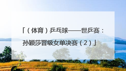 （体育）乒乓球——世乒赛：孙颖莎晋级女单决赛（2）