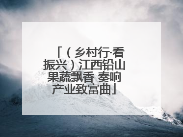 （乡村行·看振兴）江西铅山果蔬飘香 奏响产业致富曲