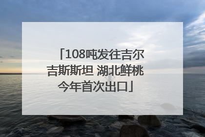 108吨发往吉尔吉斯斯坦 湖北鲜桃今年首次出口