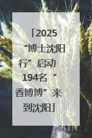 2025“博士沈阳行”启动 194名“香博博”来到沈阳