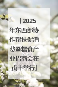 2025年东西部协作帮扶促消费暨糯食产业招商会在贞丰举行
