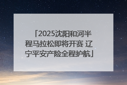 2025沈阳和河半程马拉松即将开赛 辽宁平安产险全程护航