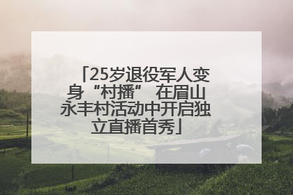 25岁退役军人变身“村播” 在眉山永丰村活动中开启独立直播首秀