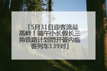 5月31日迎客流最高峰！端午小长假长三角铁路计划增开管内临客列车139对