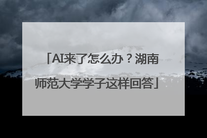 AI来了怎么办？湖南师范大学学子这样回答